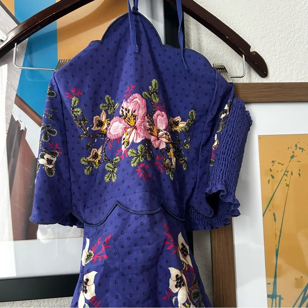 NWT Free People Agua Bendita Jamie Floral Tropical Maxi Dress